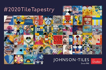 Johnson Tiles has raised Â£4,560 for housing and homelessness charity Shelter through its â€˜2020 Tile Tapestryâ€™ design challenge, which invited interior designers across the country to capture positive community lockdown stories in tile. 